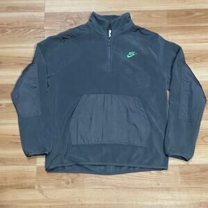 Nike Sportswear Fleece 1/2 Zip Pullover Gray Sweatshirt DD4870-068, Men's Medium